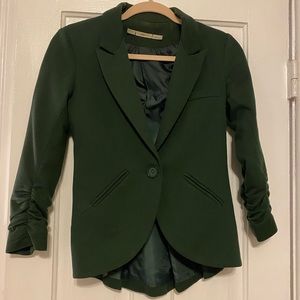 Forest Green Gibson Blazer size Xs (with feminine touches on sleeves and back)